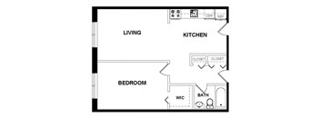 1 Bedroom, 1 Bathroom