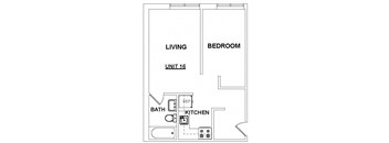 1 Bedroom, 1 Bathroom