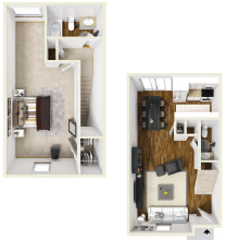 One Bedroom Townhome