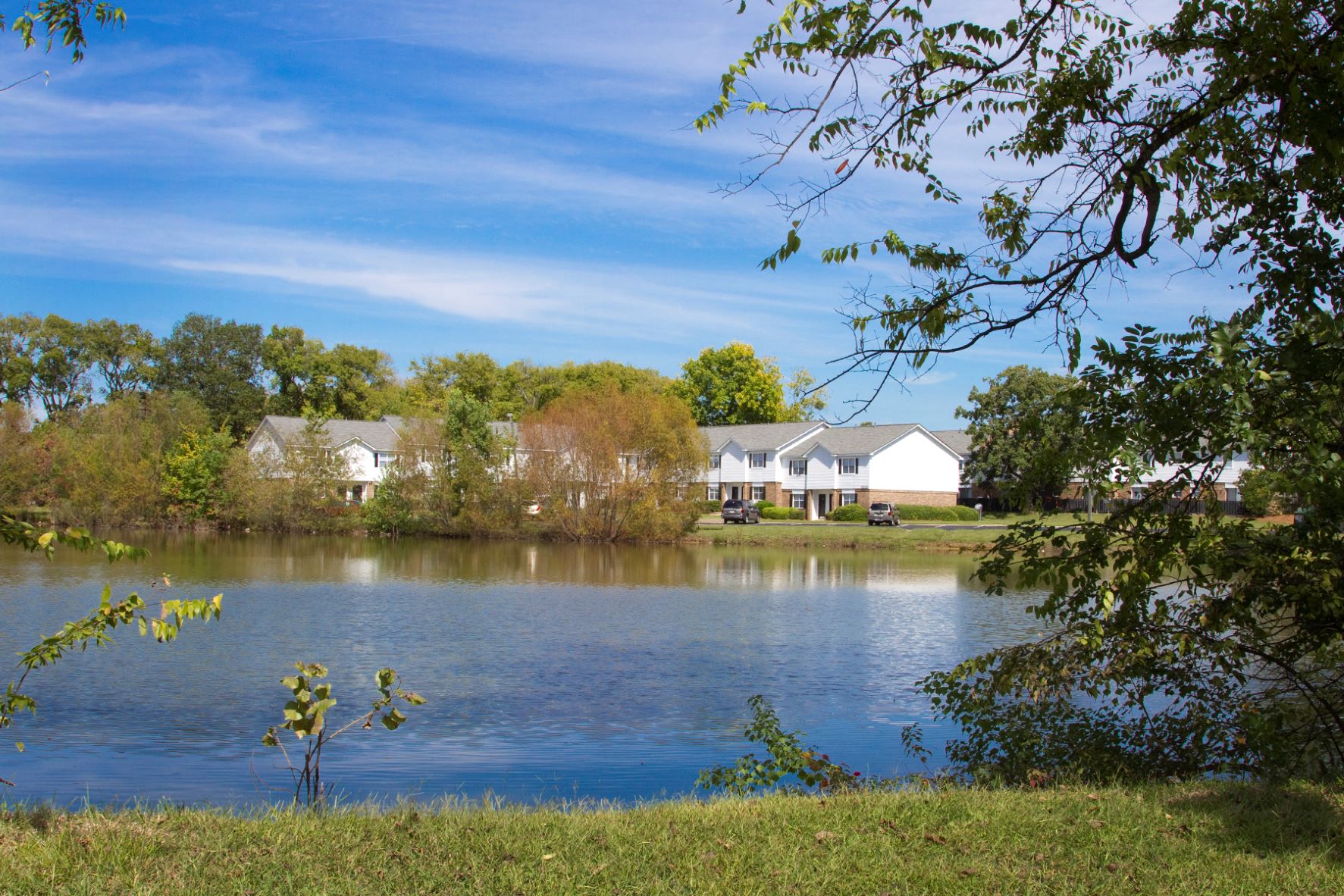 the lake in front of our house