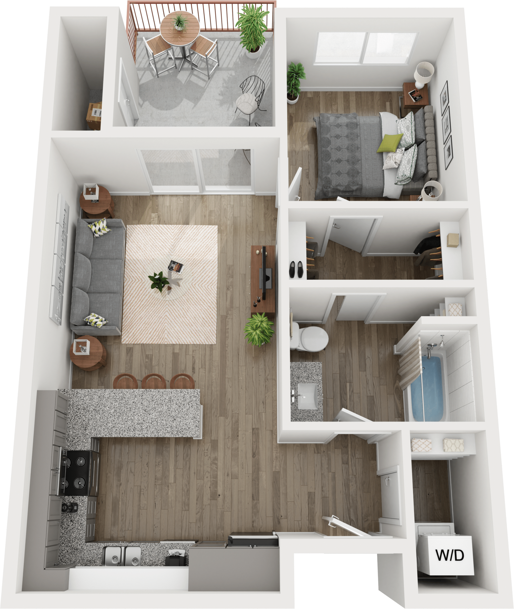 A1 floor plan at Presidium Pecan District, Pflugerville, TX