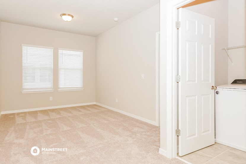 the upstairs laundry room is clean and ready for us to use