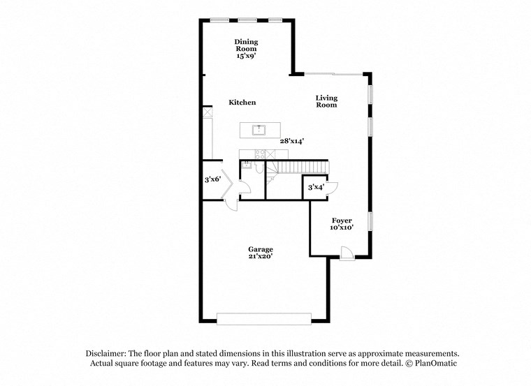 a floor plan of a unit with a bedroom and a living room
