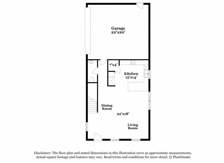 this is a diagram of the floor plan for a small apartment