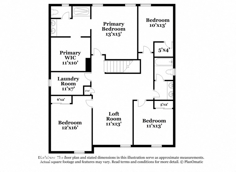 the floor plan of the second level of the apartment building