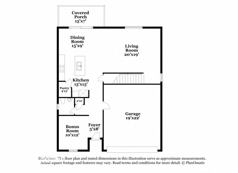 this is the floor plan of a 1 bedroom apartment at