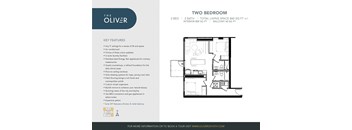a floor plan for a two bedroom apartment