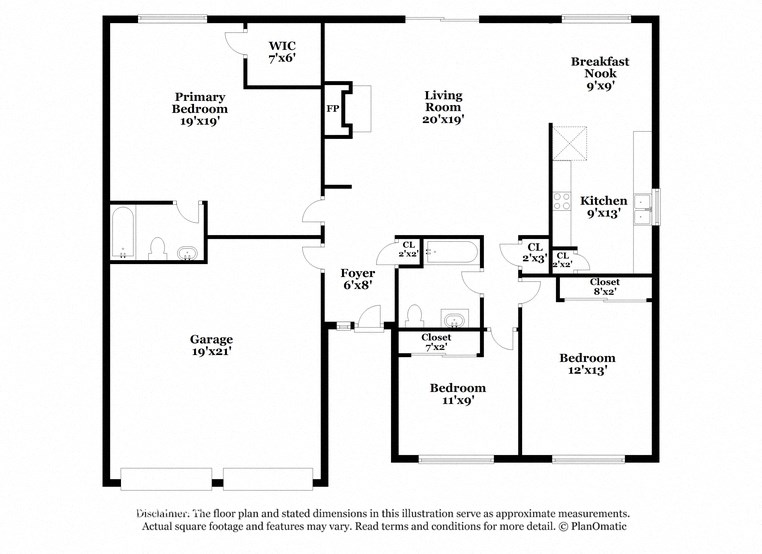 the schematic floor plan of the residence