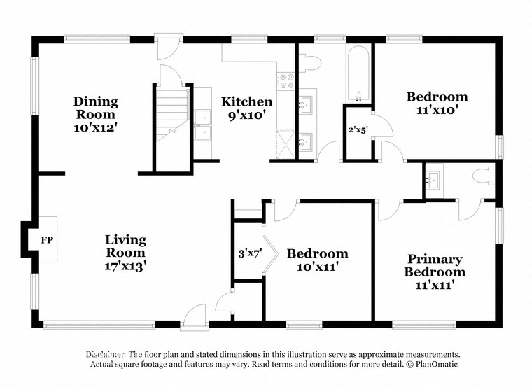 a floor plan of a house with bedrooms and a living room