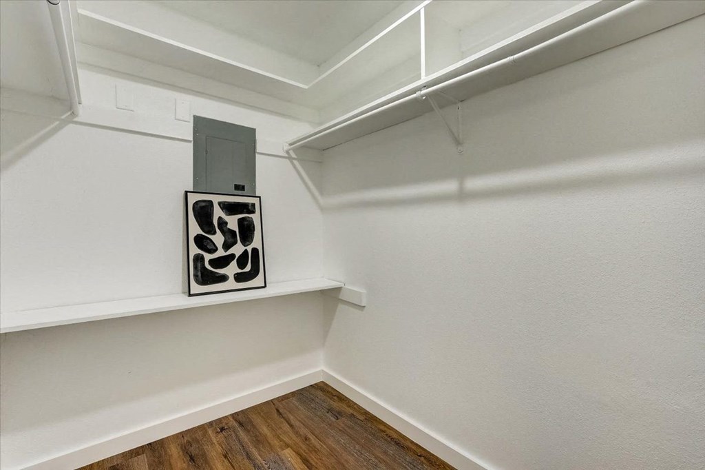 Closet at The Alista Apartments, Dallas, TX