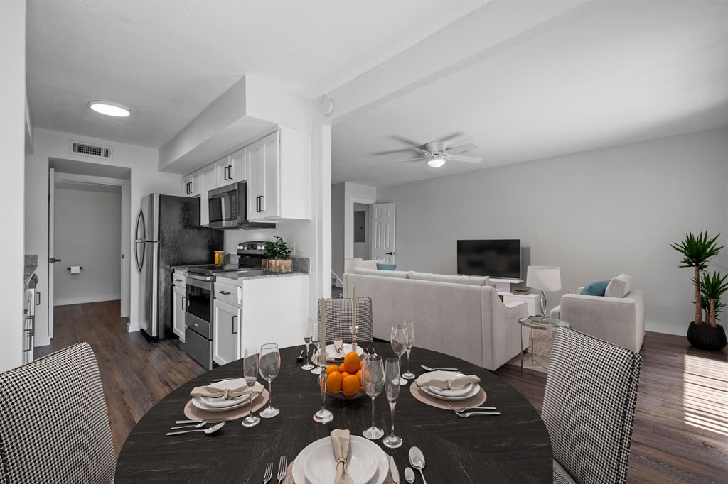 Living room at The Alista Apartments, Dallas, 75238