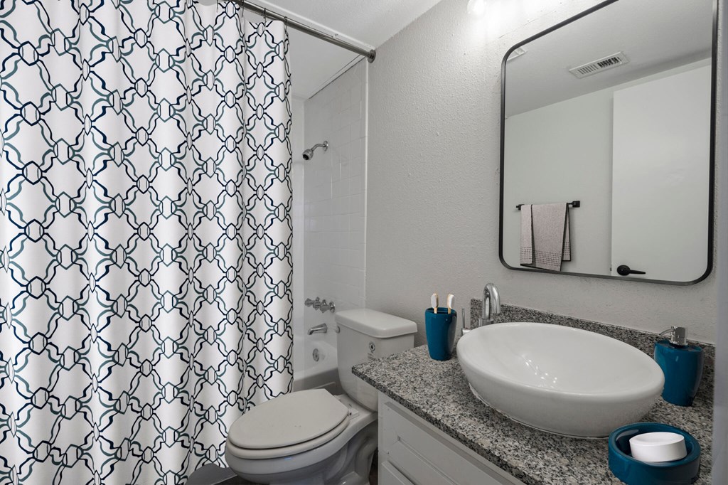 Bathroom at The Alista Apartments, Dallas, TX