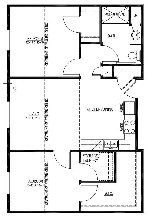 2 Bedroom Floorplan