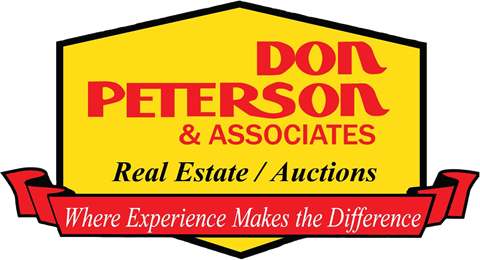 A logo for Don Peterson & Associates Real Estate / Auctions.