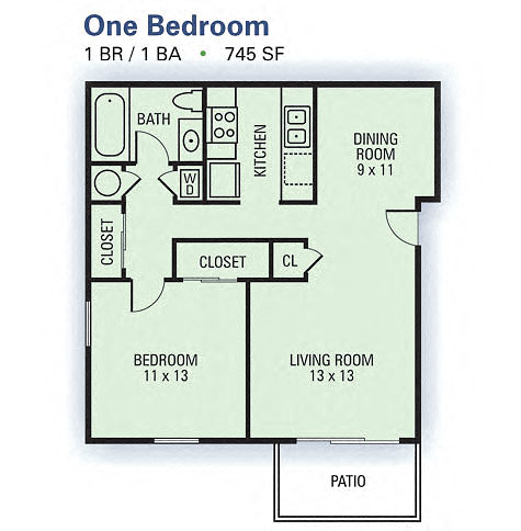 One Bedroom/One Bathroom