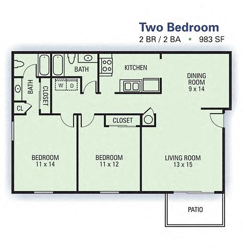 Two Bedroom/Two Bathroom