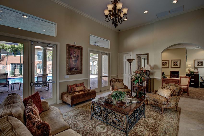 Preserve at Boynton Beach resident clubhouse and lobby area