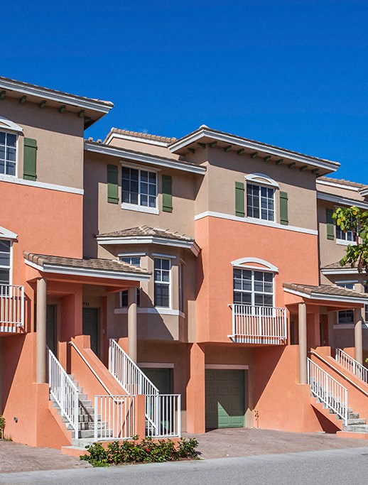 Preserve at Boynton Beach community exterior with walk ups