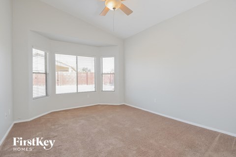 the living room is clean and ready to use