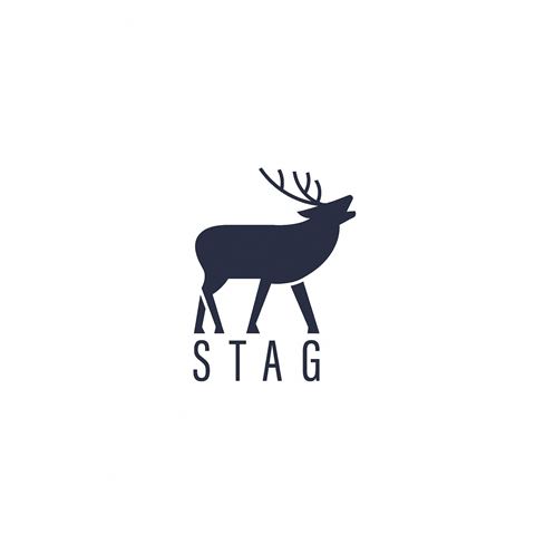 a deer silhouette icon vector illustration premium vector