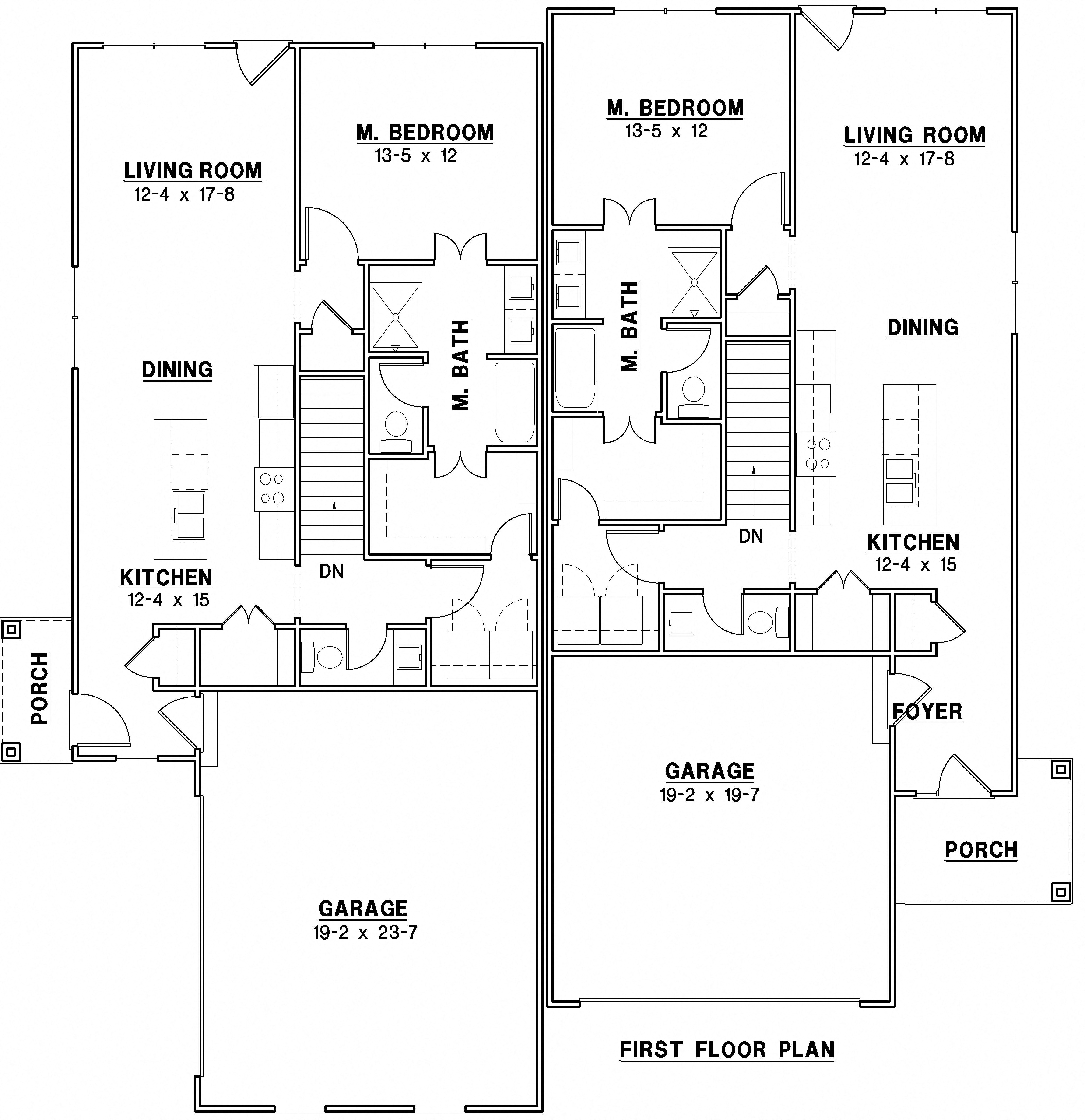 a floor plan of a house with two bedrooms and a living room