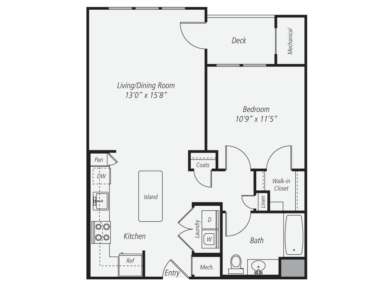 1 Bed/1 Bath-A2