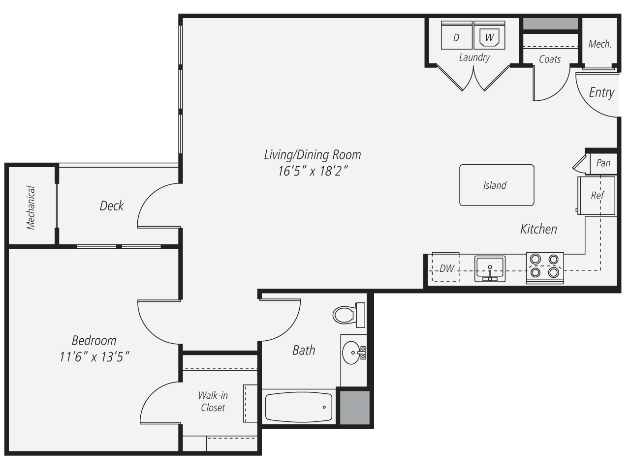 1 Bed/1 Bath-A4