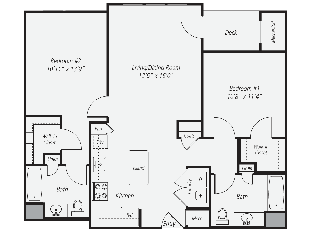 2 Bed/2 Bath-B2