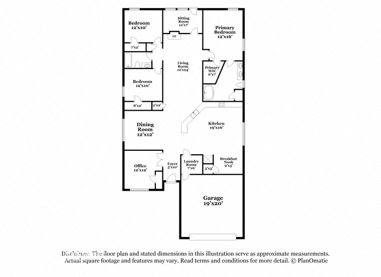 this floor plan is an approximation of our floor plans