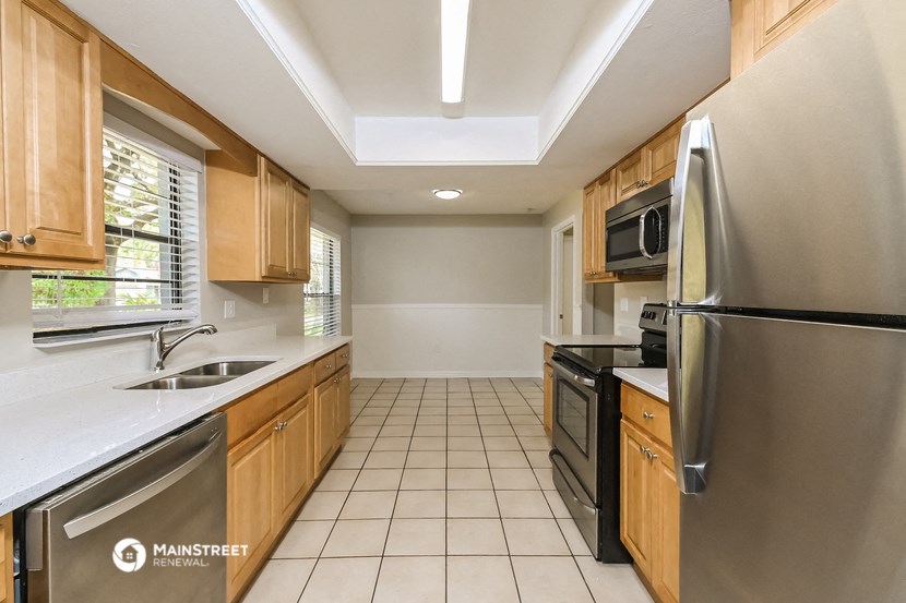 the kitchen is clean and ready for us to use