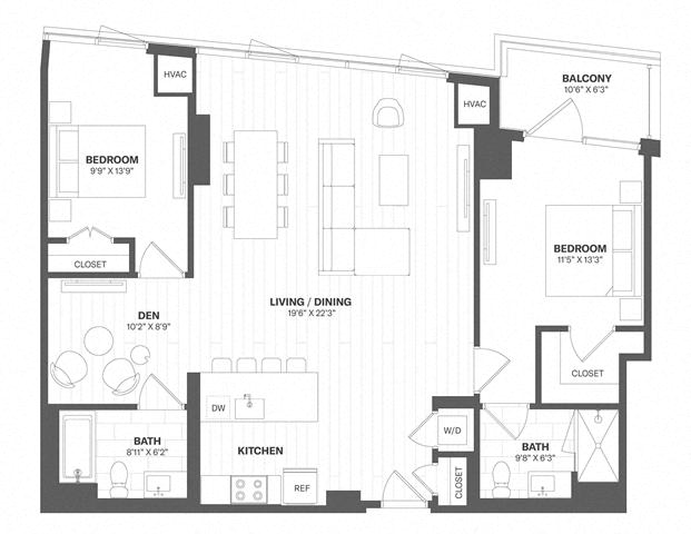 2 Bed/2 Bath-b55