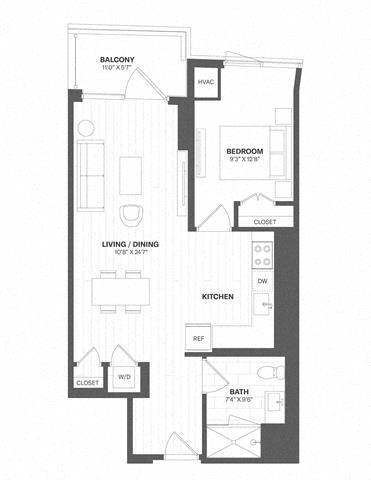 1 Bed/1 Bath-a60