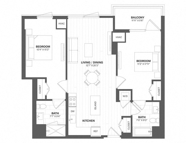 2 Bed/2 Bath-b41