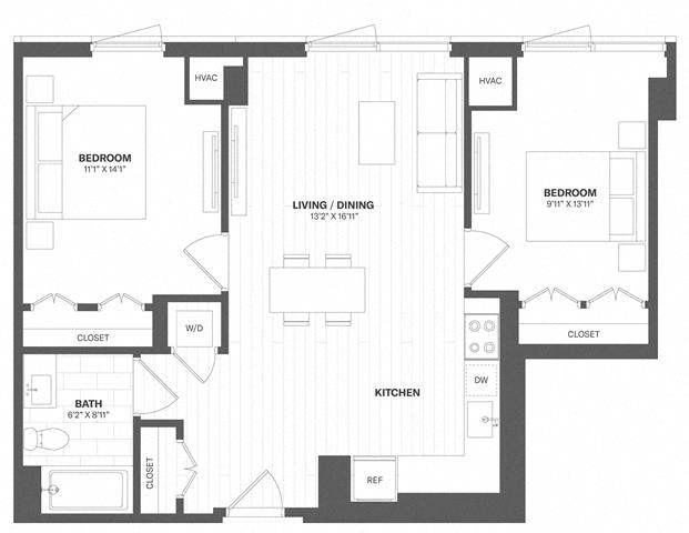 2 Bed/1 Bath-b5