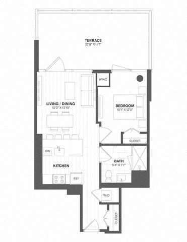 1 Bed/1 Bath-a20