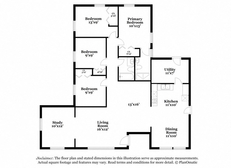 this floor plan is an approximation of our floor plan and may not include all measurements