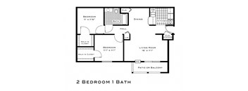 2 Bed, 1 Bath