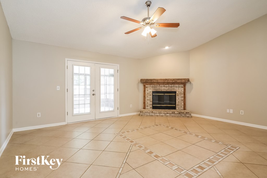 the living room is clean and ready to use