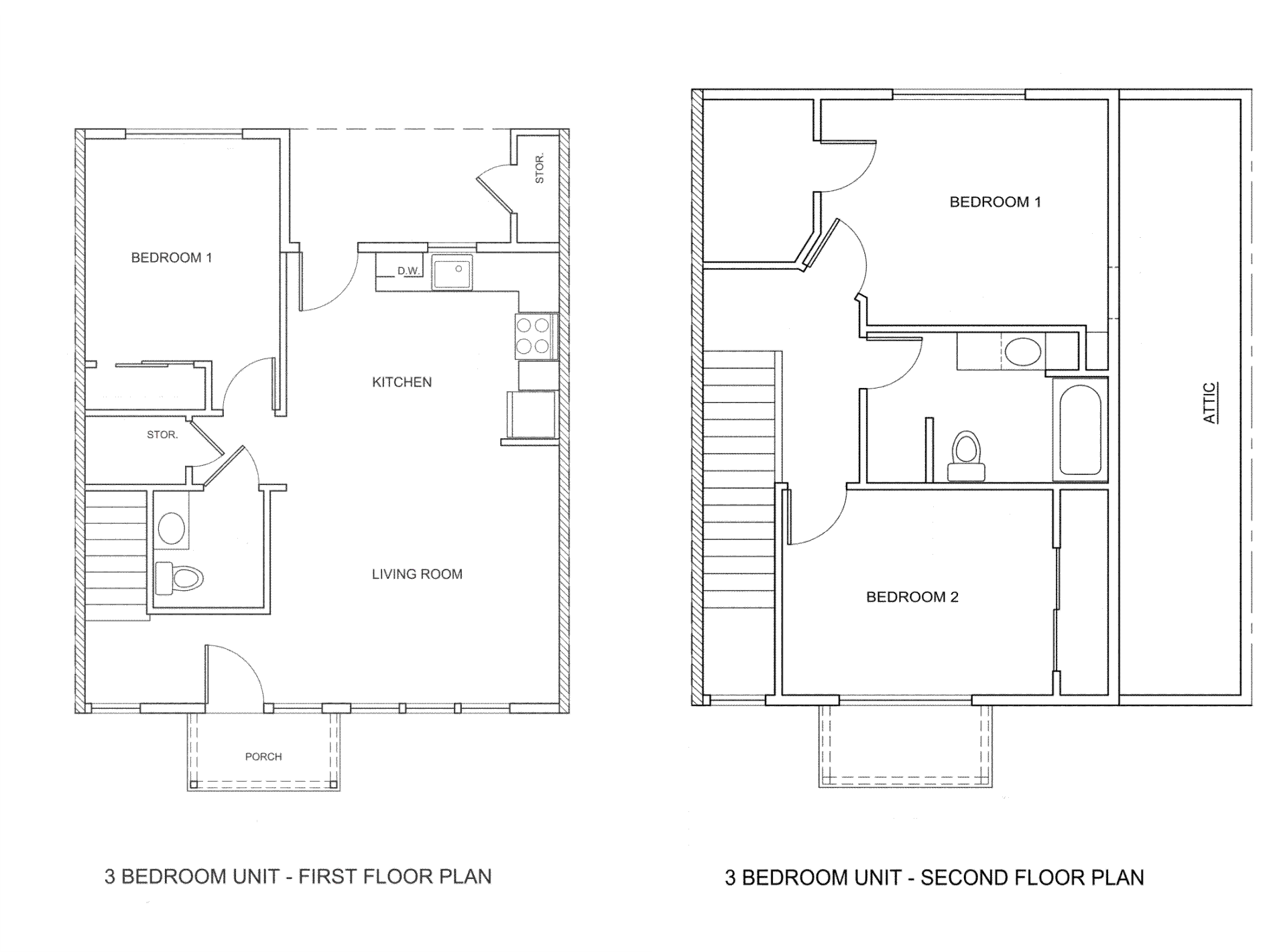 3 Bedroom Floor Plans