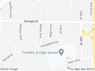 a map of the franklin j high school location on a city street