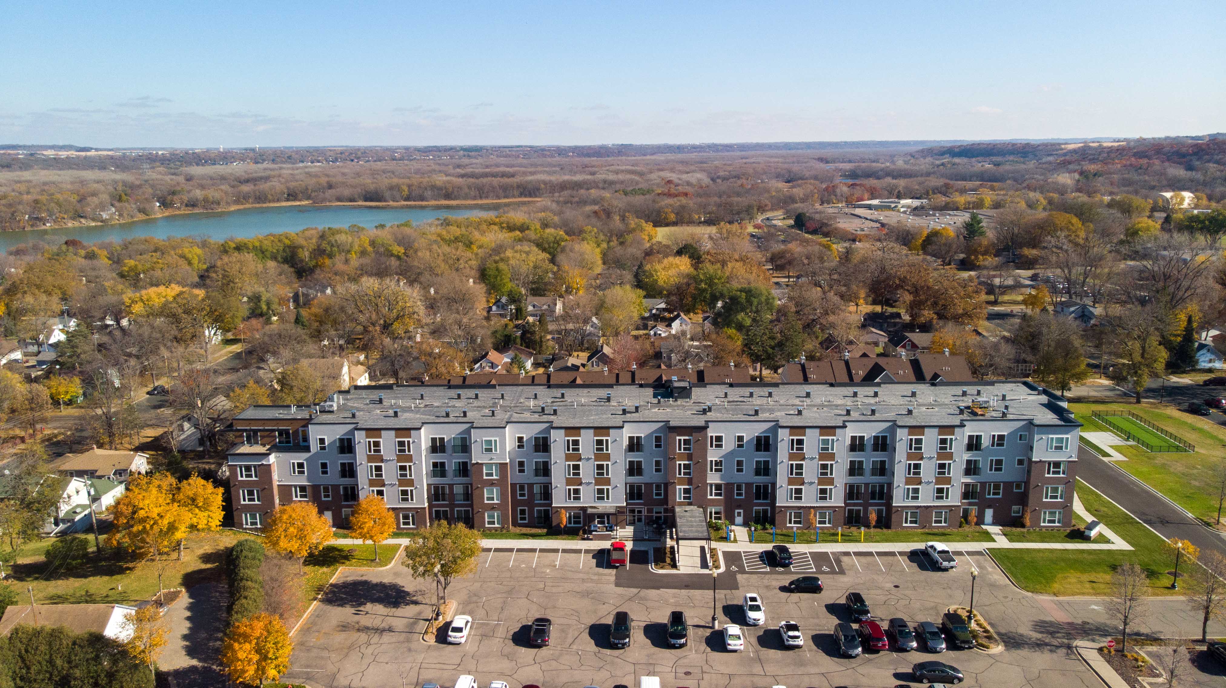Aerial View at The Quill 55+ Apartments, Hastings, Minnesota