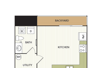 Fusion Two Bedroom, One and a Half Bath Townhome