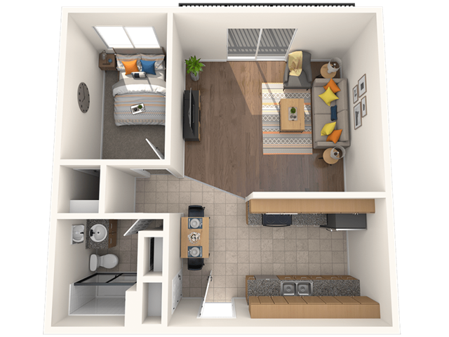 The Brook on Center One Bedroom, One Bath