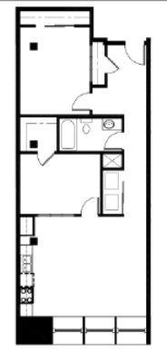 Two Bed Two Bath Floorplan Image