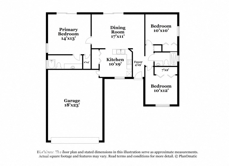 a floor plan of a house with a bedroom and a living room