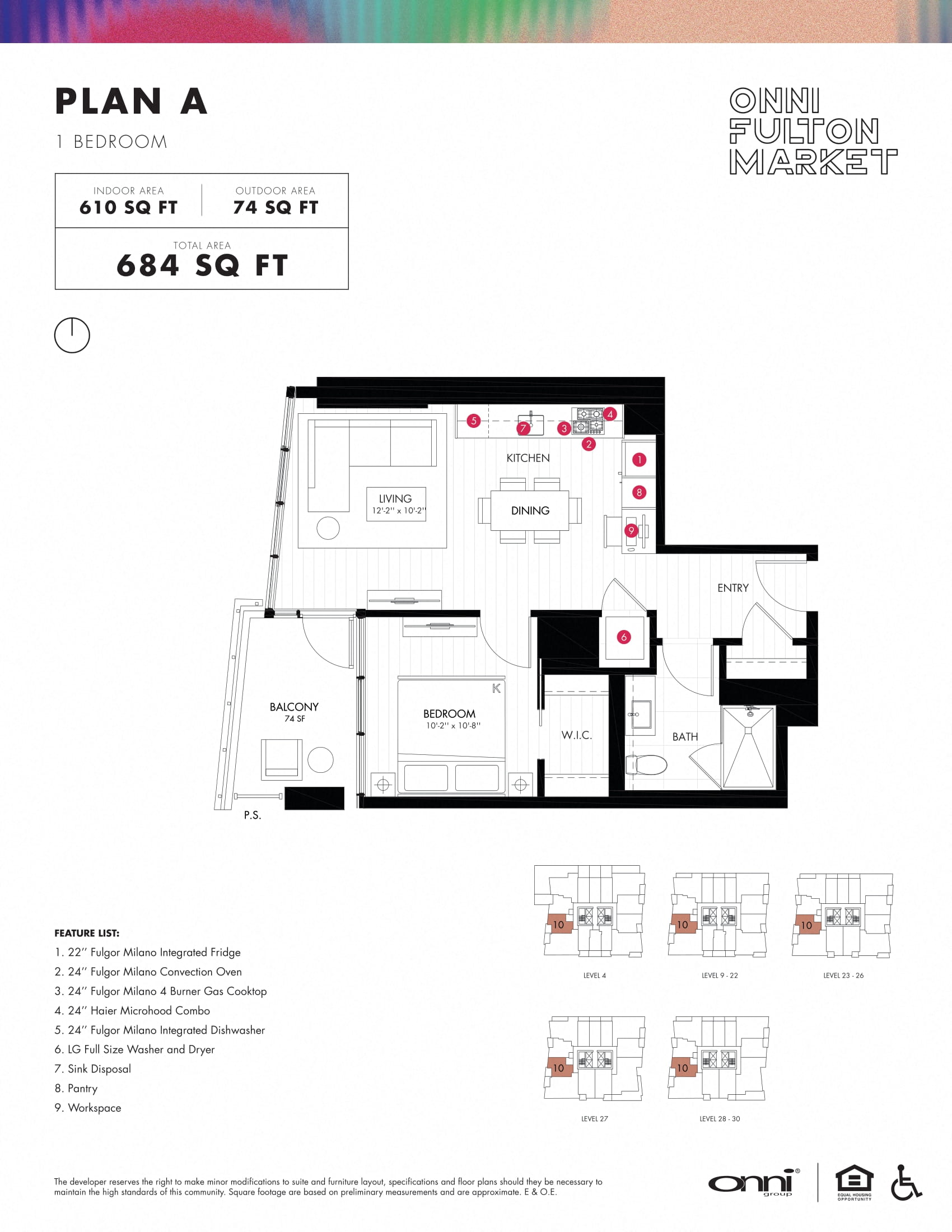 1 bed 1 bath at Onni Fulton Market Apartments, Chicago, Ilinois