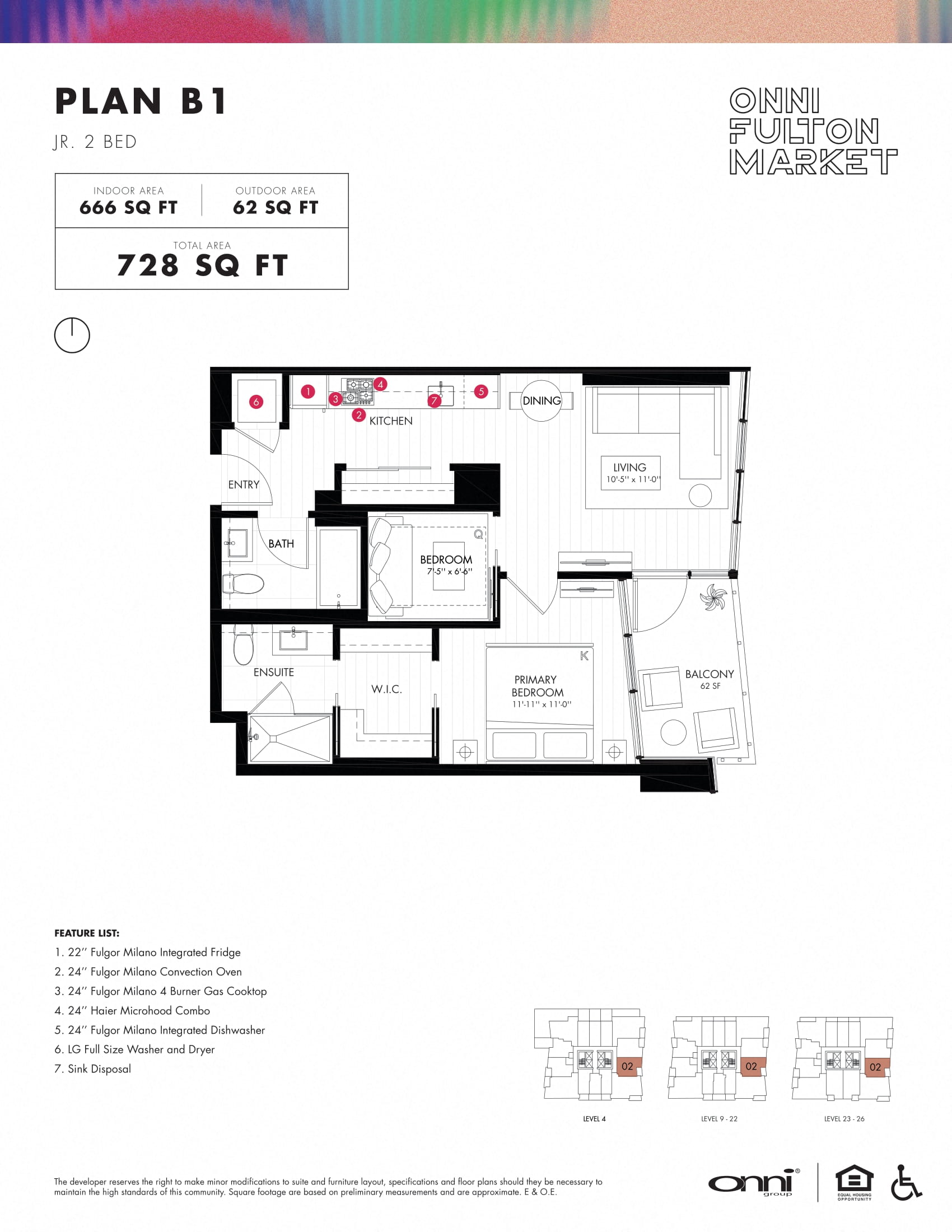 2 bed 2 bath A at Onni Fulton Market Apartments, Chicago, IL, 60661