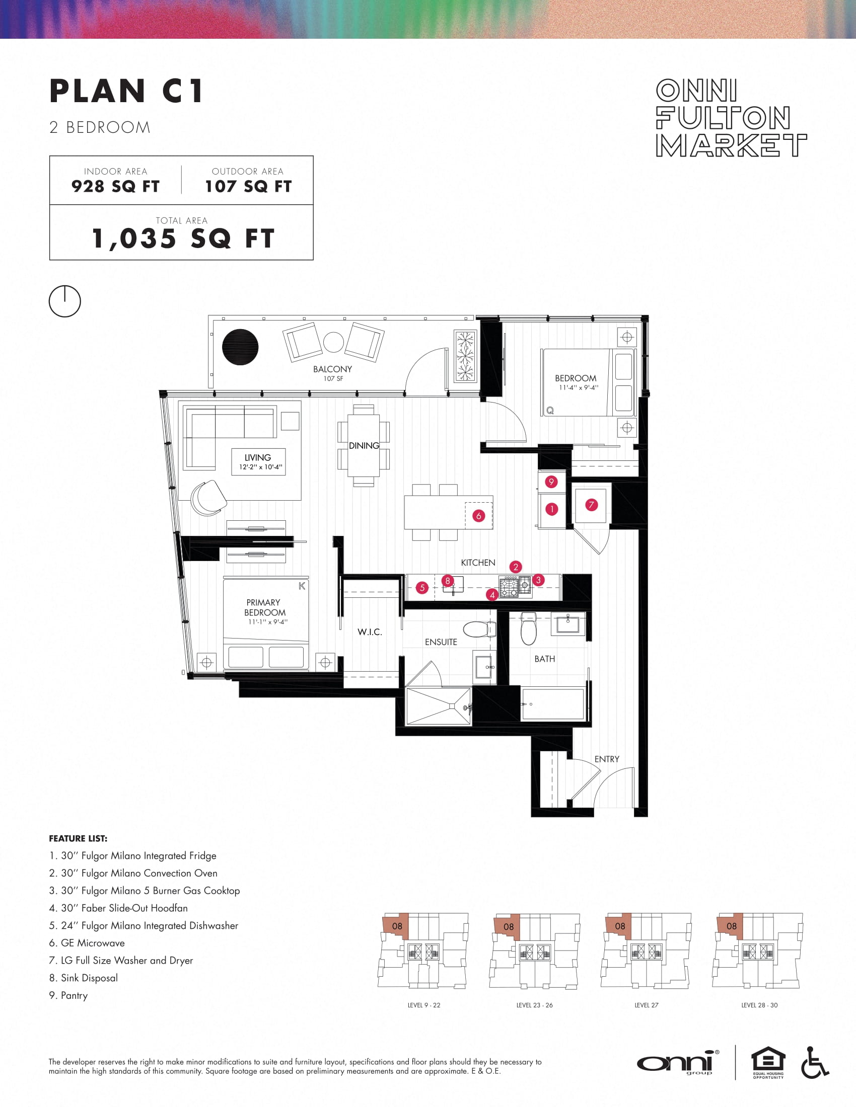2 bed 2 bath E at Onni Fulton Market Apartments, Chicago