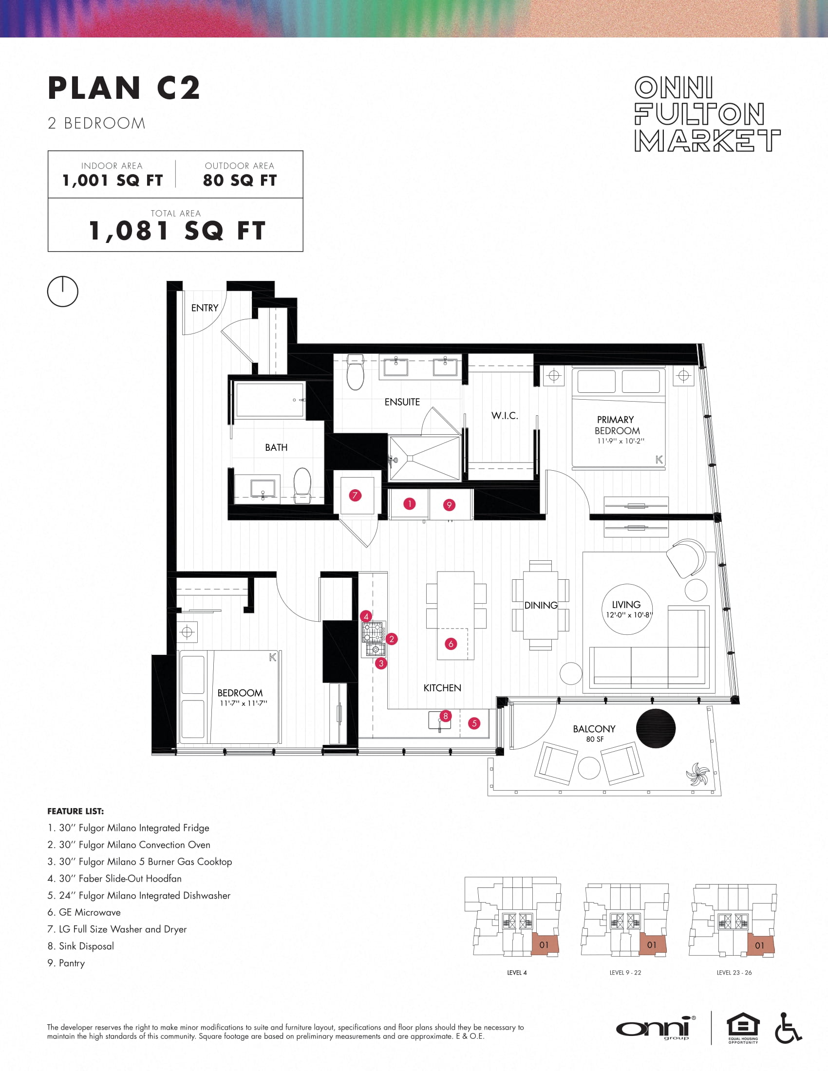 2 bed 2 bath F at Onni Fulton Market Apartments, Ilinois