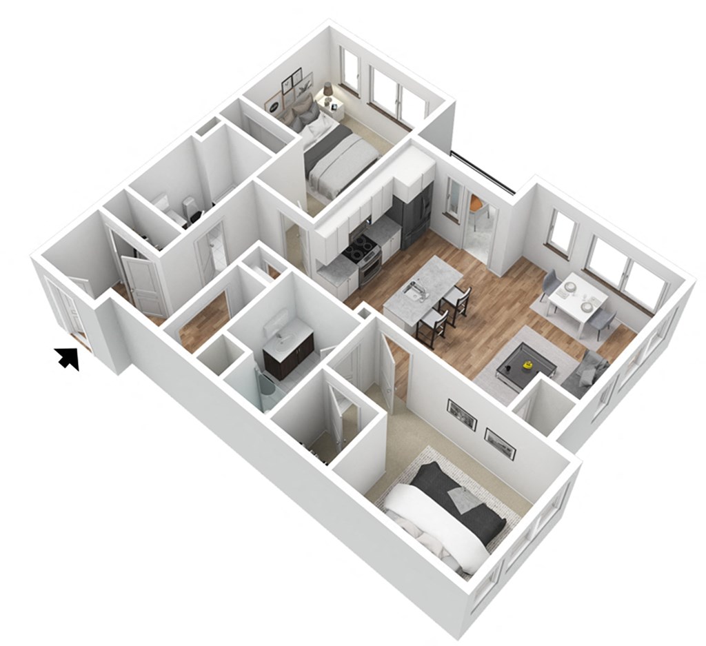 the sycamore 1122 sqft floor plan  wrigley